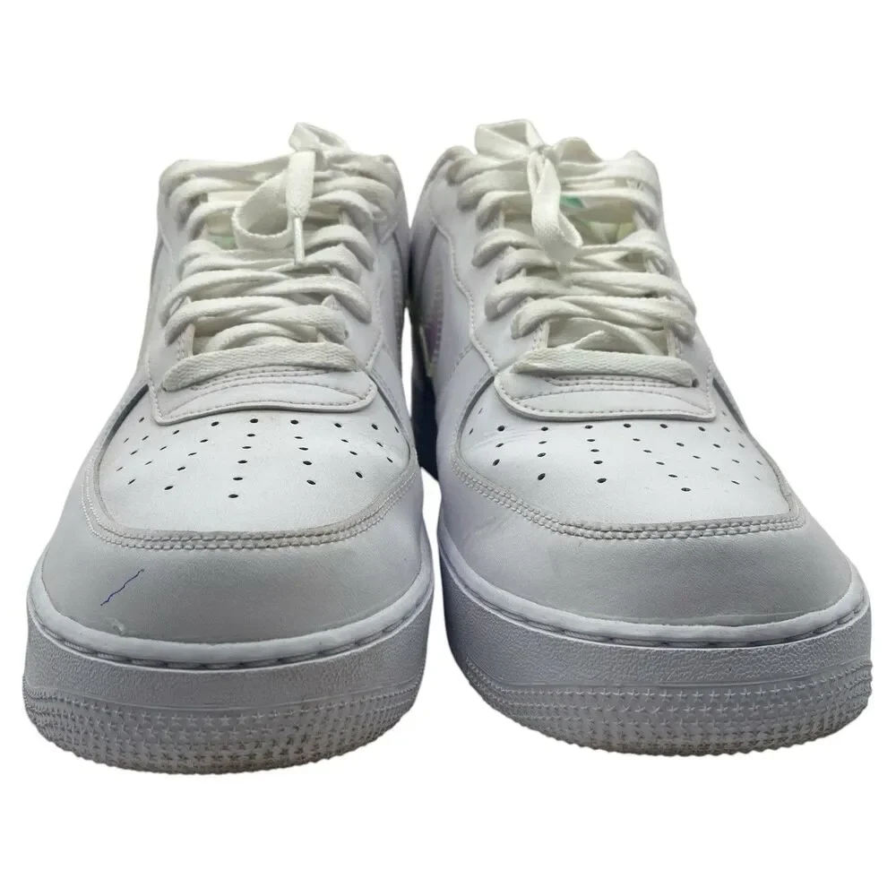Nike Air Force 1 Low Iridescent Pixel White Multicolor CV1699-100 Men's Size 13